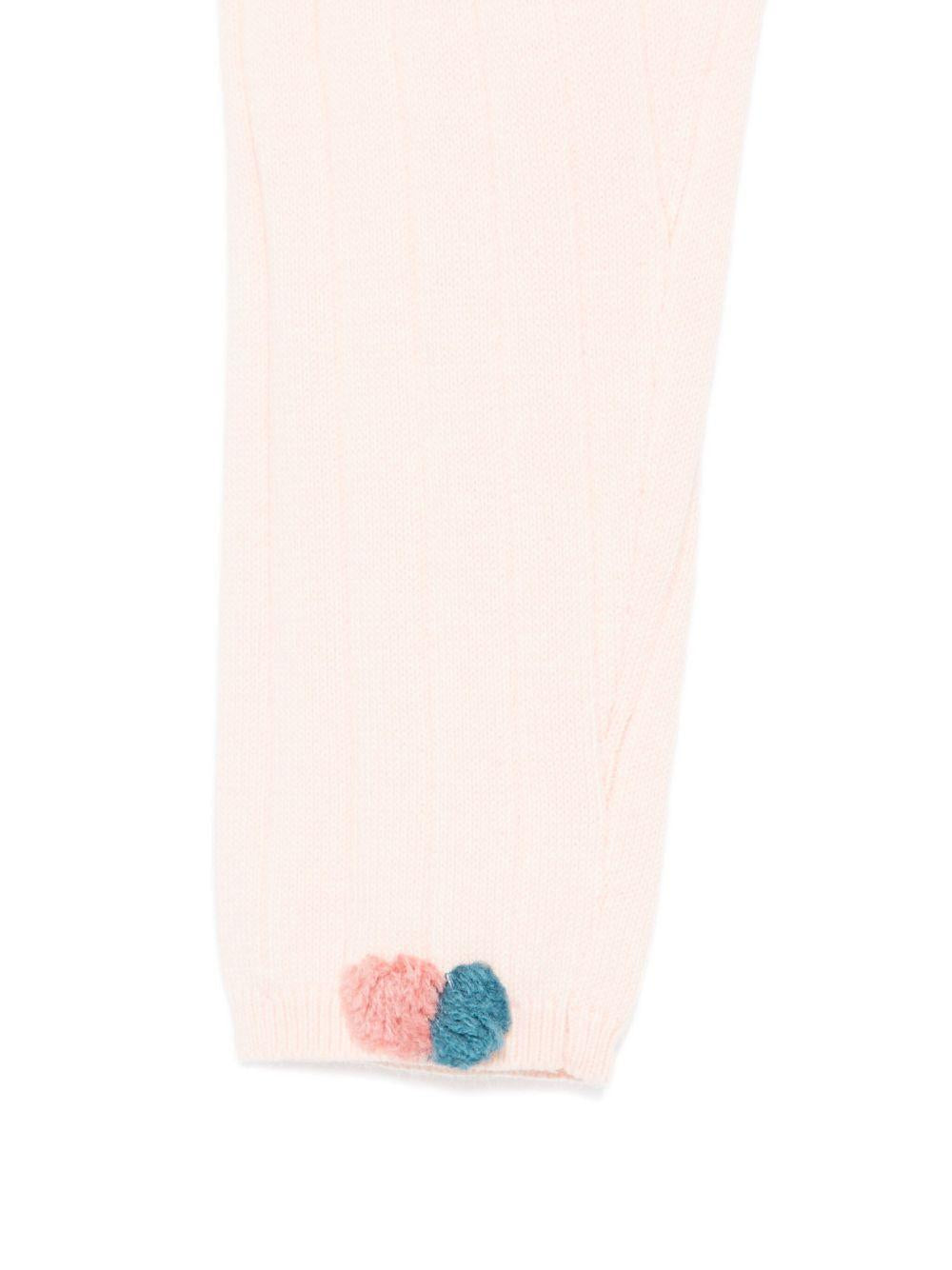 Pantaloni per bambina Louise Misha rosa con pompon colorati GRC-W24-PR151 BLUSH LOUISE MISHA
