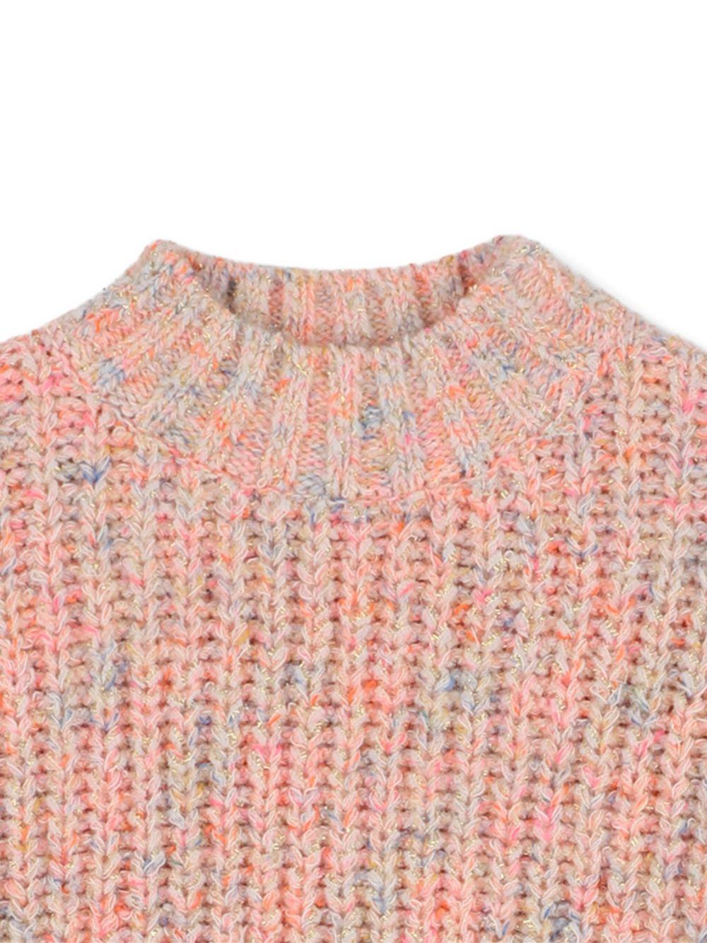 Maglione per bambina Billieblush rosa con collo alto U21213 408 BILLIEBLUSH