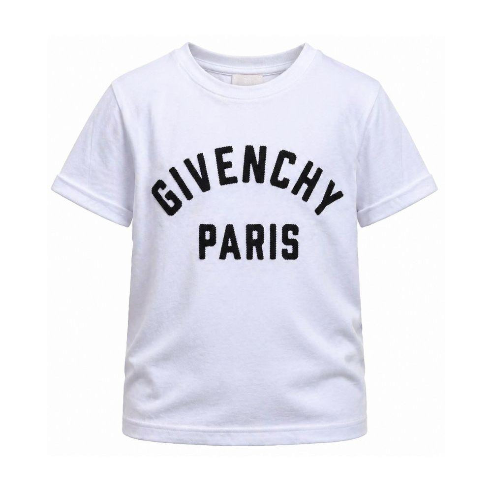 T-shirt per bambino Givechy Kids bianca con logo ricamato H31109 10P GIVENCHY KIDS
