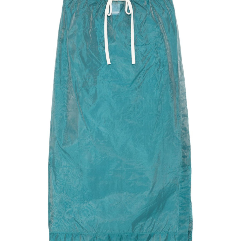 Gonna midi per donna THE M Olimpia verde con vita con coulisse elasticizzata OLIMPIA COBALTO THE M