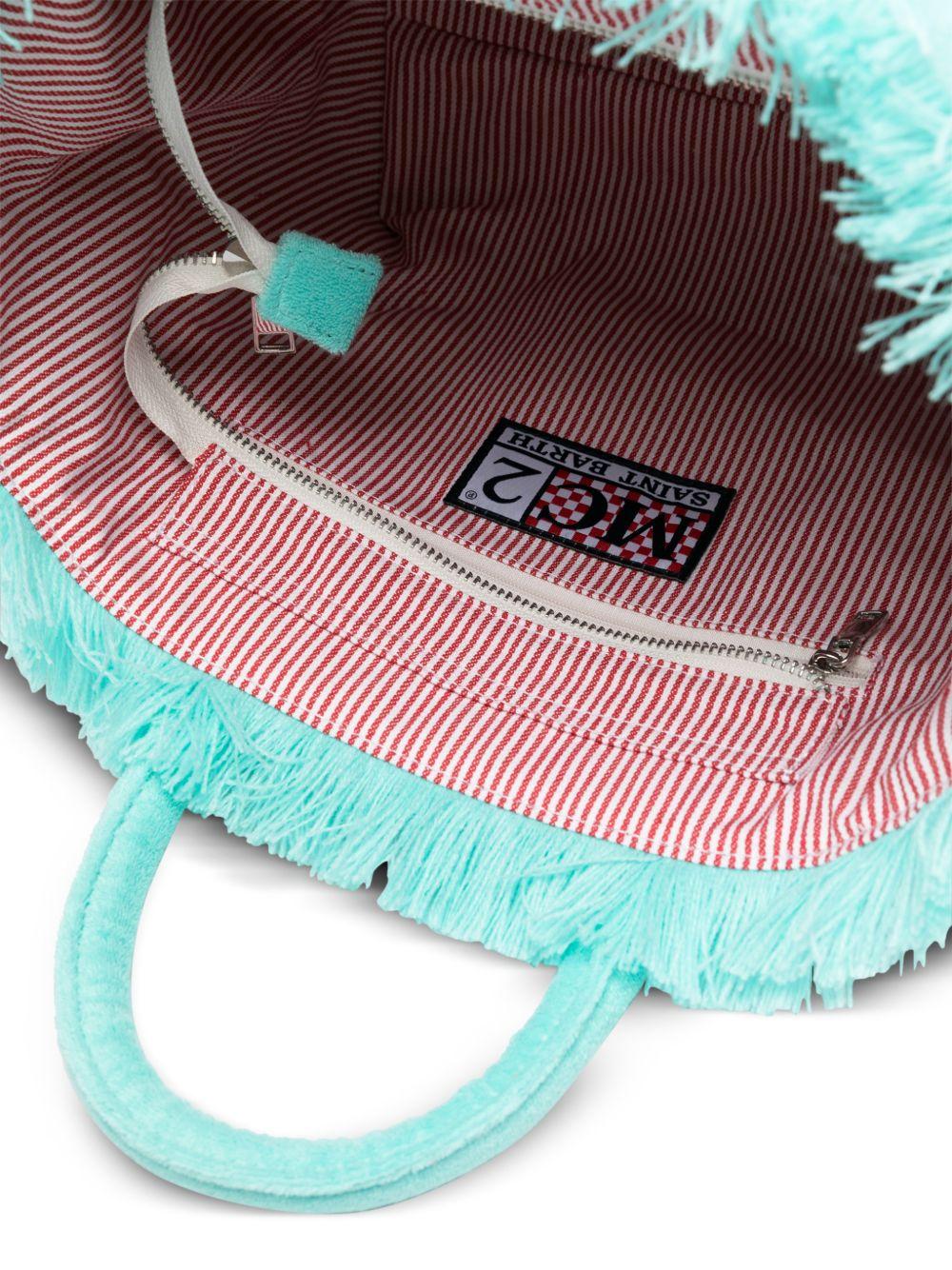 Borsa Colette MC2 Saint Barth azzurra con logo ricamato sul davanti COL0005 00526L MC2 ST. BARTH KIDS
