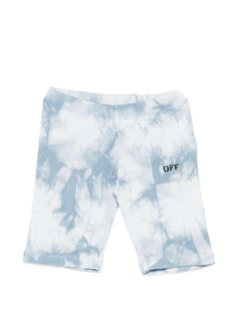 Shorts per bambina Off-White Kids multicolore con motivo tie-dye 44GCD002S26J001 451 OFF WHITE KIDS