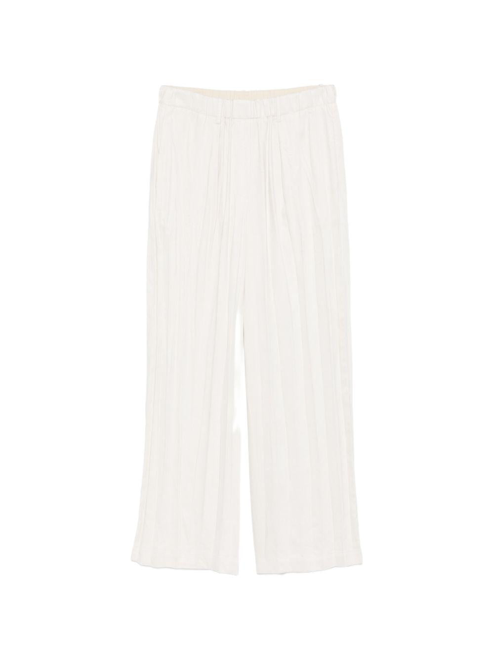 Pantaloni per donna Alysi beige con design plissettato 116138 P6021 GESSO ALYSI