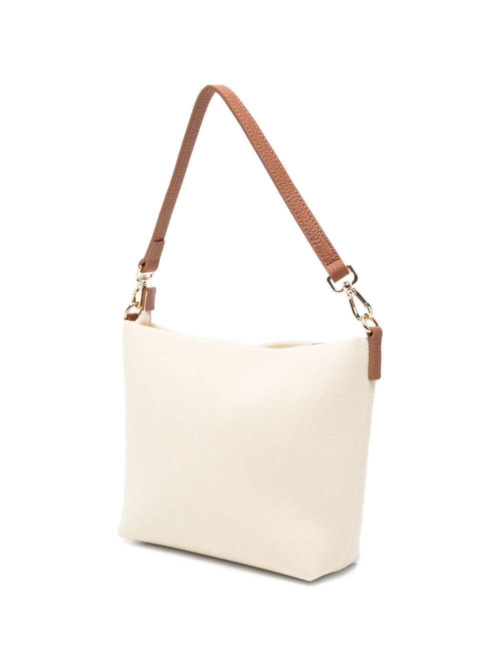 Clutch bag Aline MC2 Saint Barth beige con logo ricamato sul davanti ALI0034 01517L MC2 ST. BARTH KIDS
