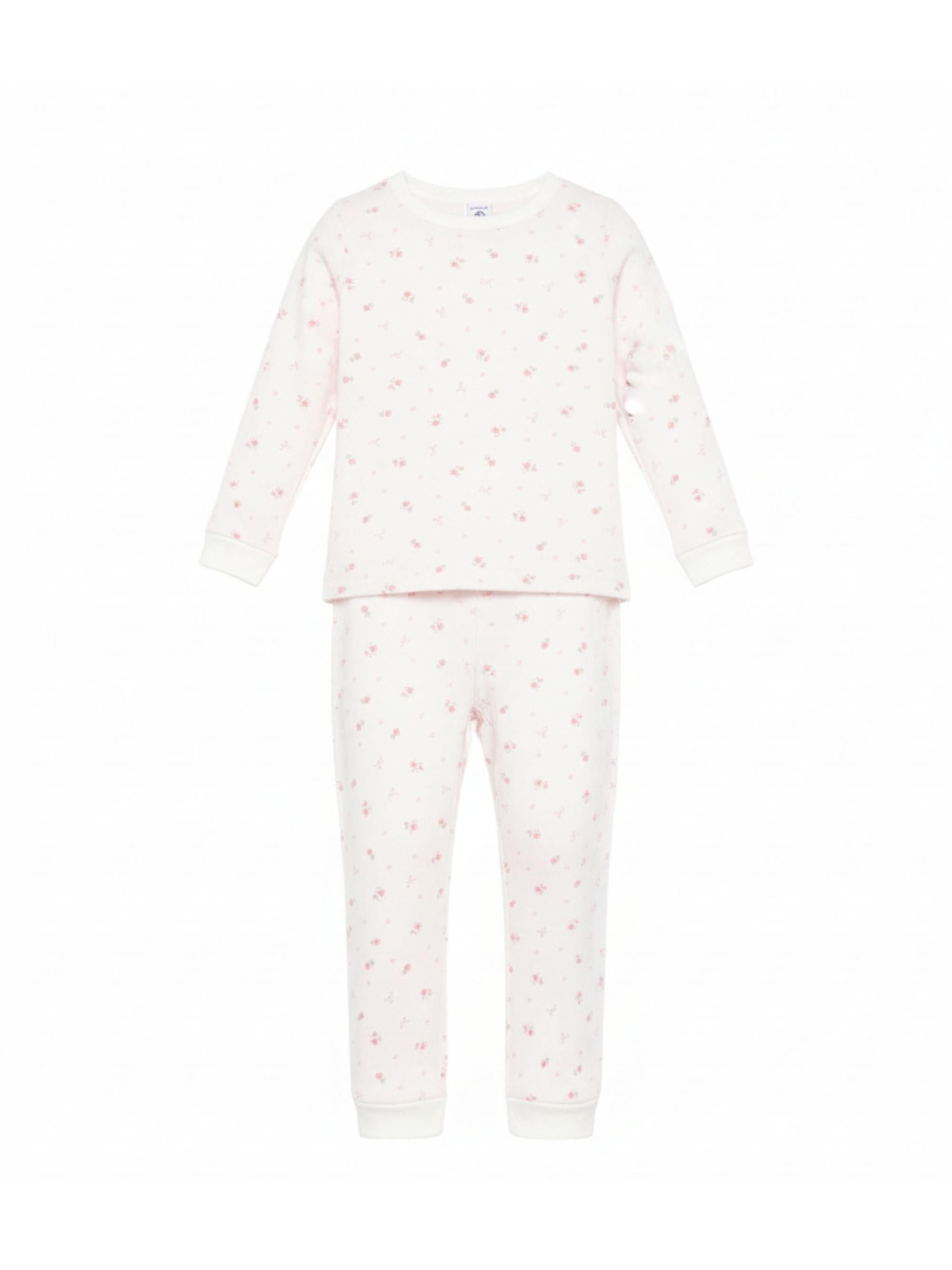 Pigiama per bambina Petit Bateau rosa con stampa floreale all-over A0FP9 01 PETIT BATEAU KIDS