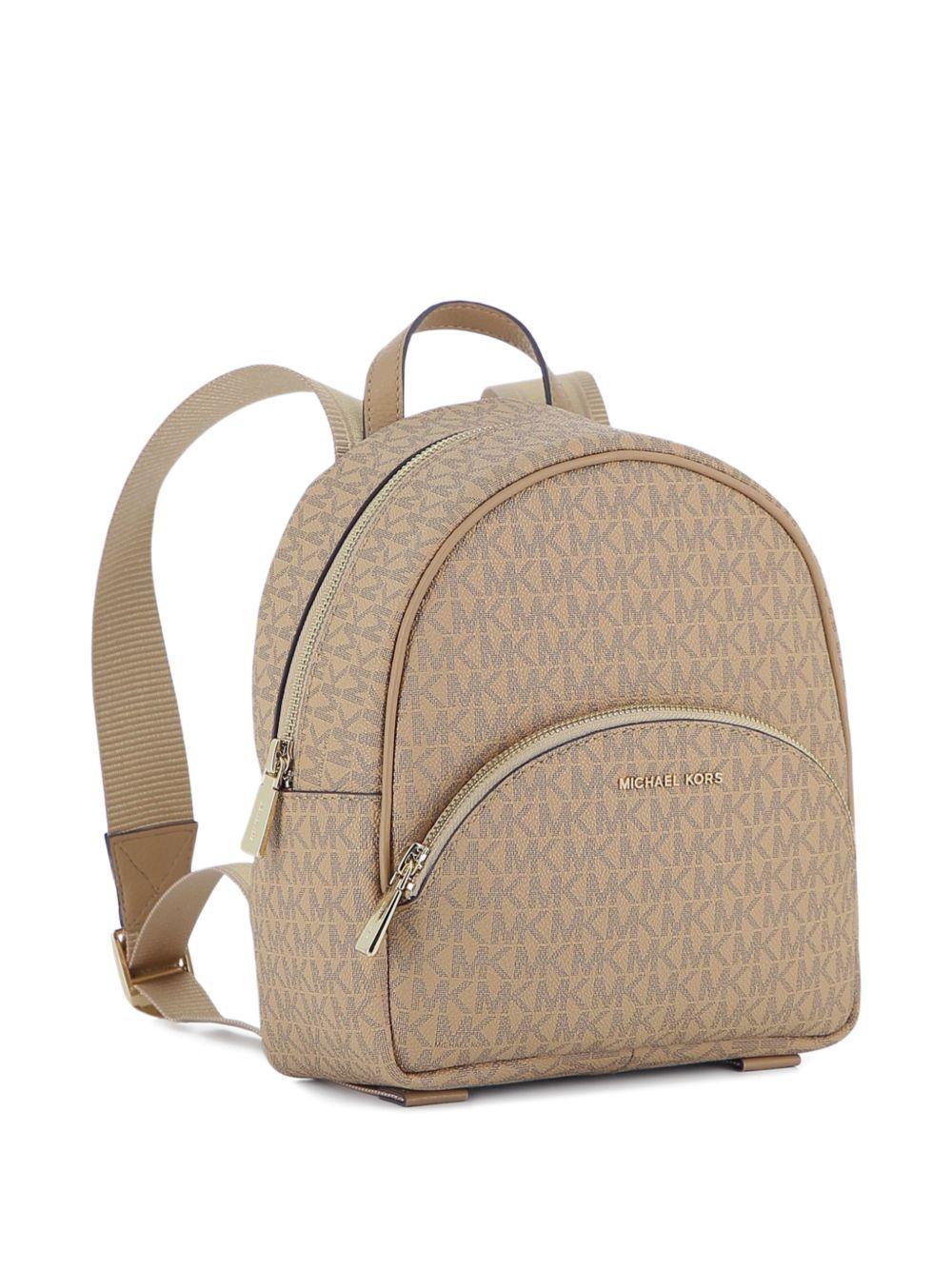 Zaino per bambina Michael Kors Kids beige con motivo con monogramma all-over R30655 215 MICHAEL KORS KIDS