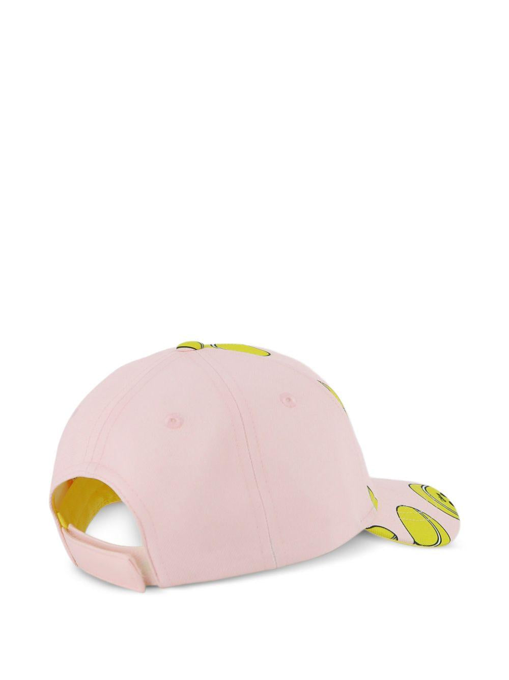 Cappello per bambina The Marc Jacobs Kids x Mickey Mouse rosa con stampa palline da tennis W60840 475 THE MARC JACOBS KIDS