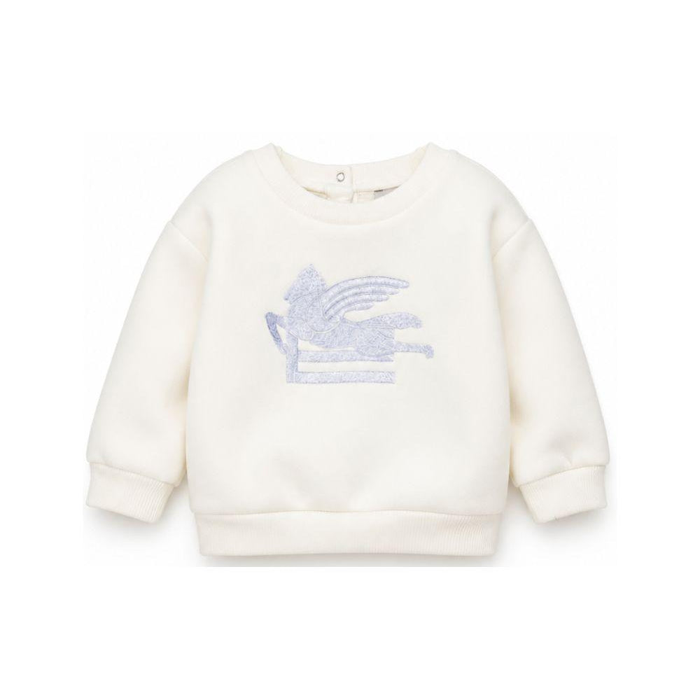Felpa per neonato Etro Kids bianca con motivo Pegaso GZ4300 Z3183 102 ETRO KIDS