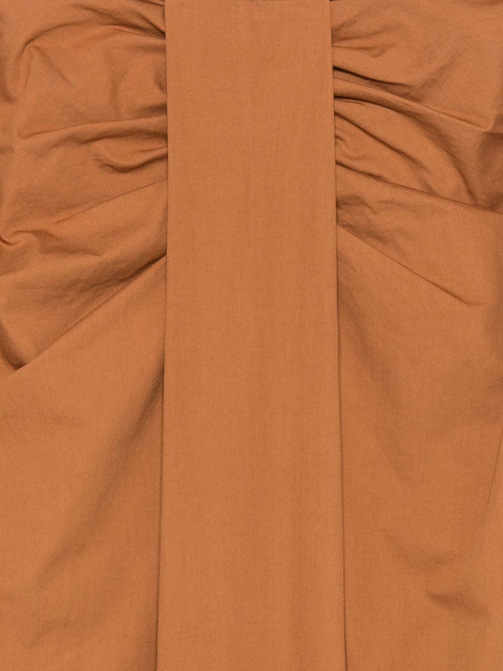 Gonna per donna Merci marrone ruggine con dettagli arricciati GOM027 RUST MERCI