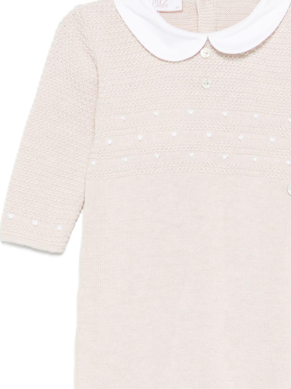 Tutina per neonati Paz Rodriguez beige con motivo a pois 005-123503 7901 PaZ RODRIGUEZ KIDS