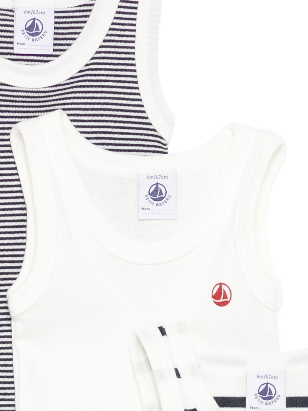Set di tre tutine per neonati Petit Bateau multicolore con design diversi A02EI 00 PETIT BATEAU KIDS