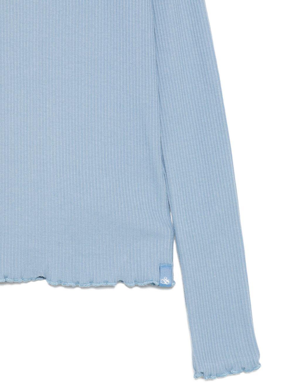 T-shirt per bambina Scotch & Soda Kids azzurra con ruches 180786 410 SCOTCH&SODA