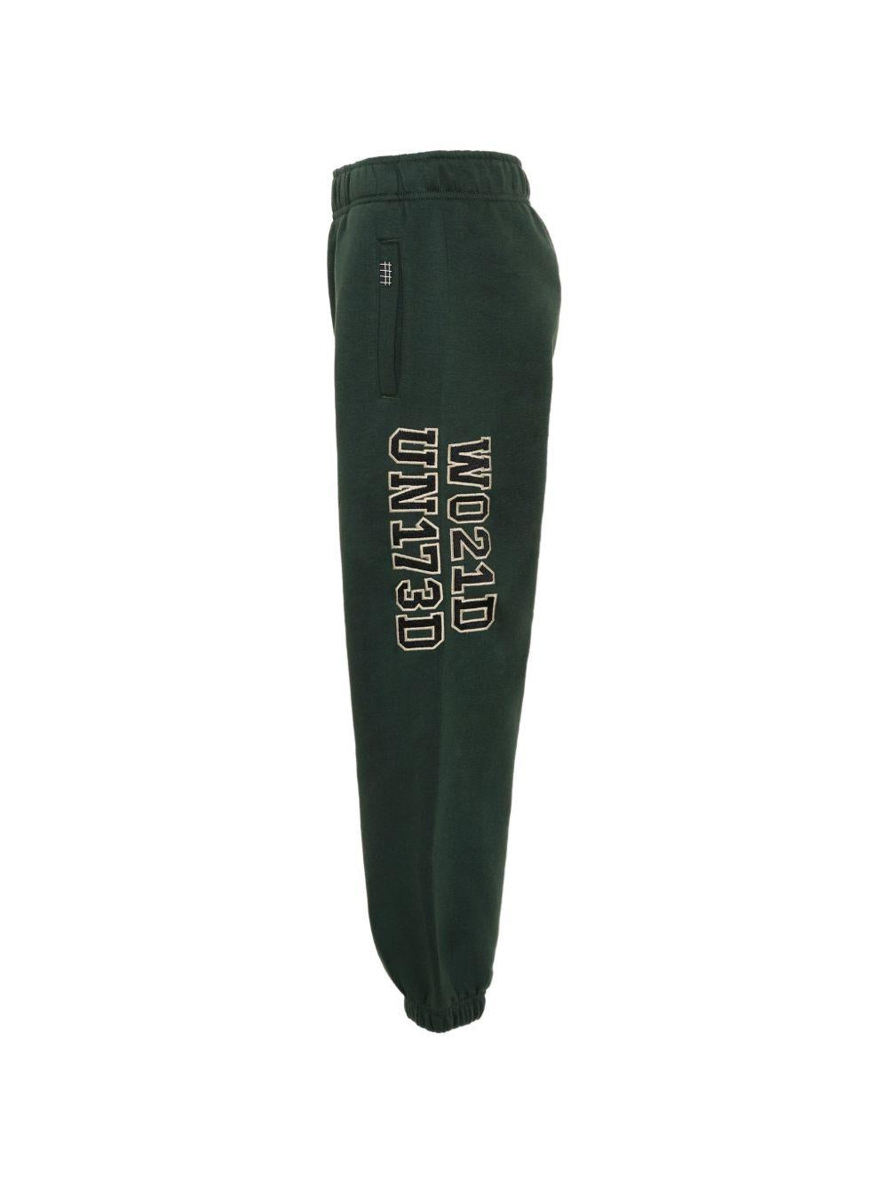 Pantaloni sportivi per bambino Molo Kids verdi con stampa grafica sul lato 1W26I201 5721 MOLO KIDS