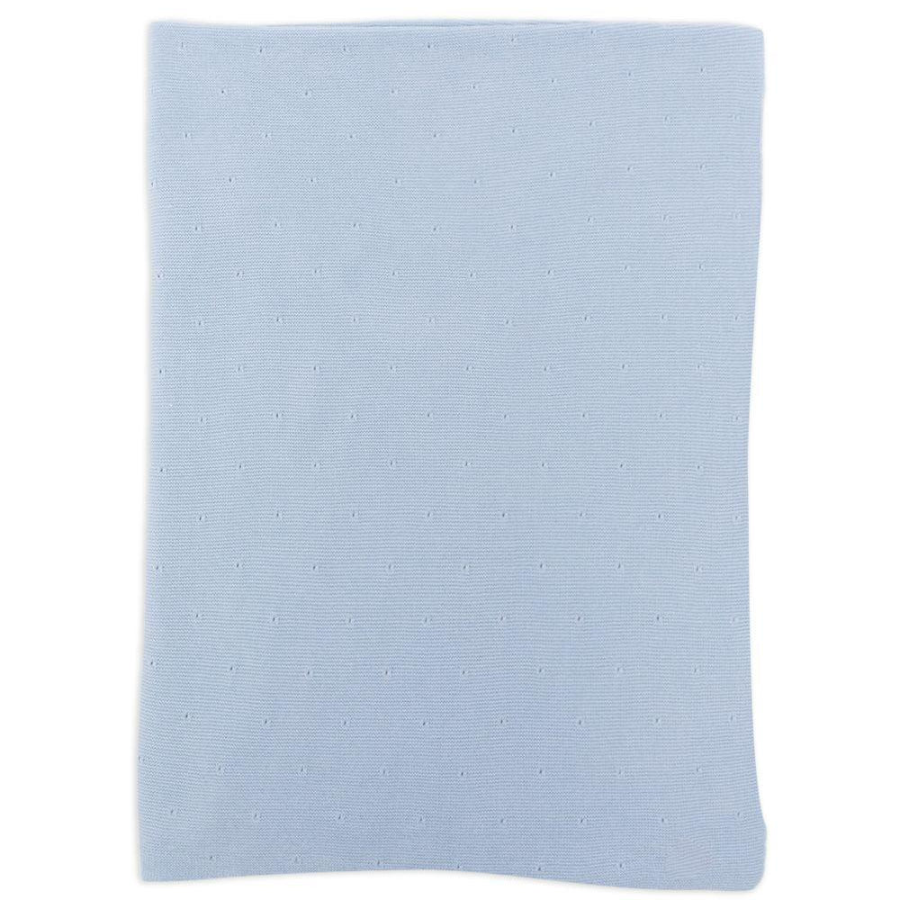 Coperta per neonato Paz Rodriguez blu con decorazione a pointelle 031-123693 860 PaZ RODRIGUEZ
