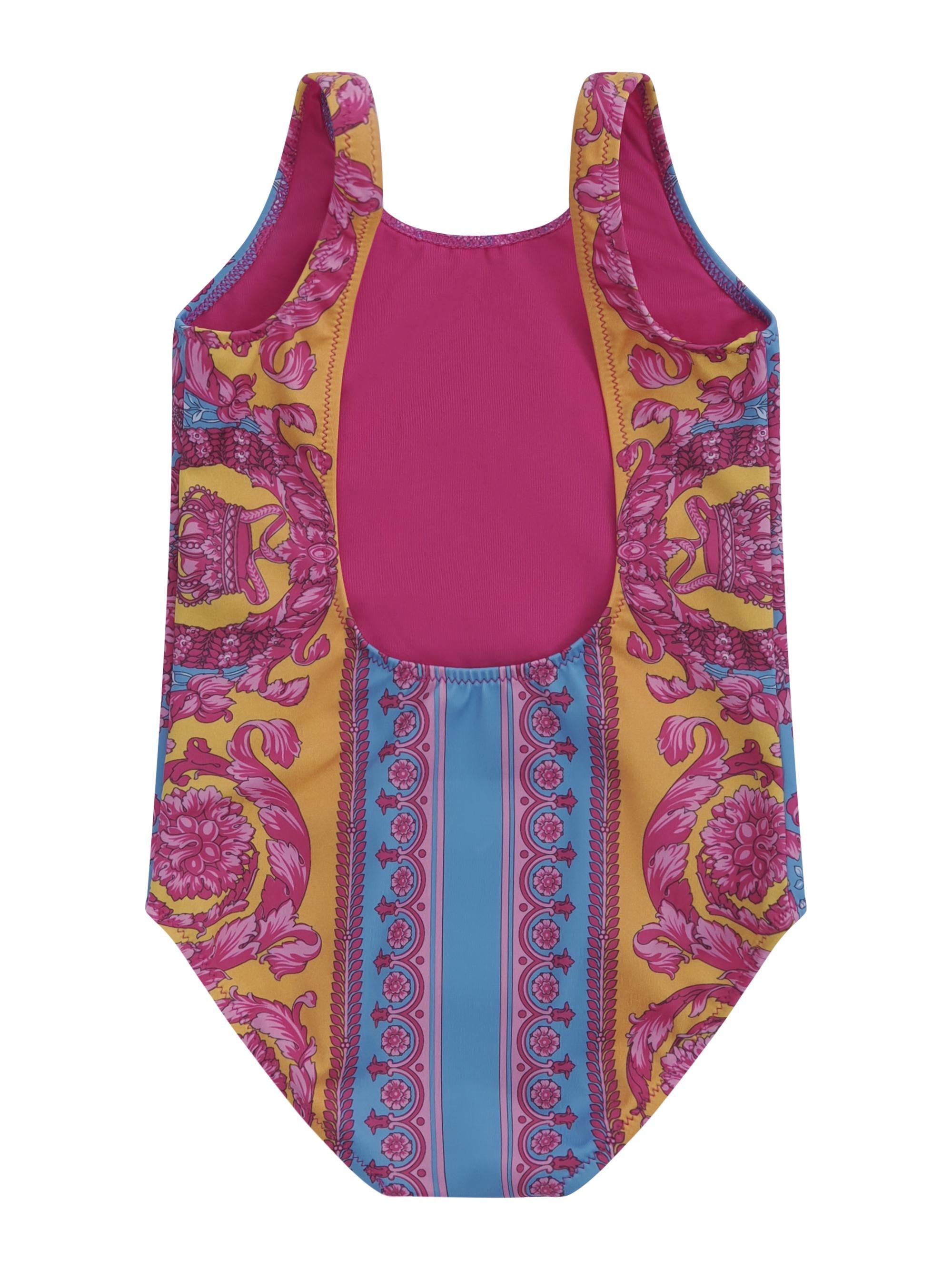 Costume per bambina Versace Kids multicolor con medusa sul davanti 10214761A16912 5PF70 VERSACE KIDS