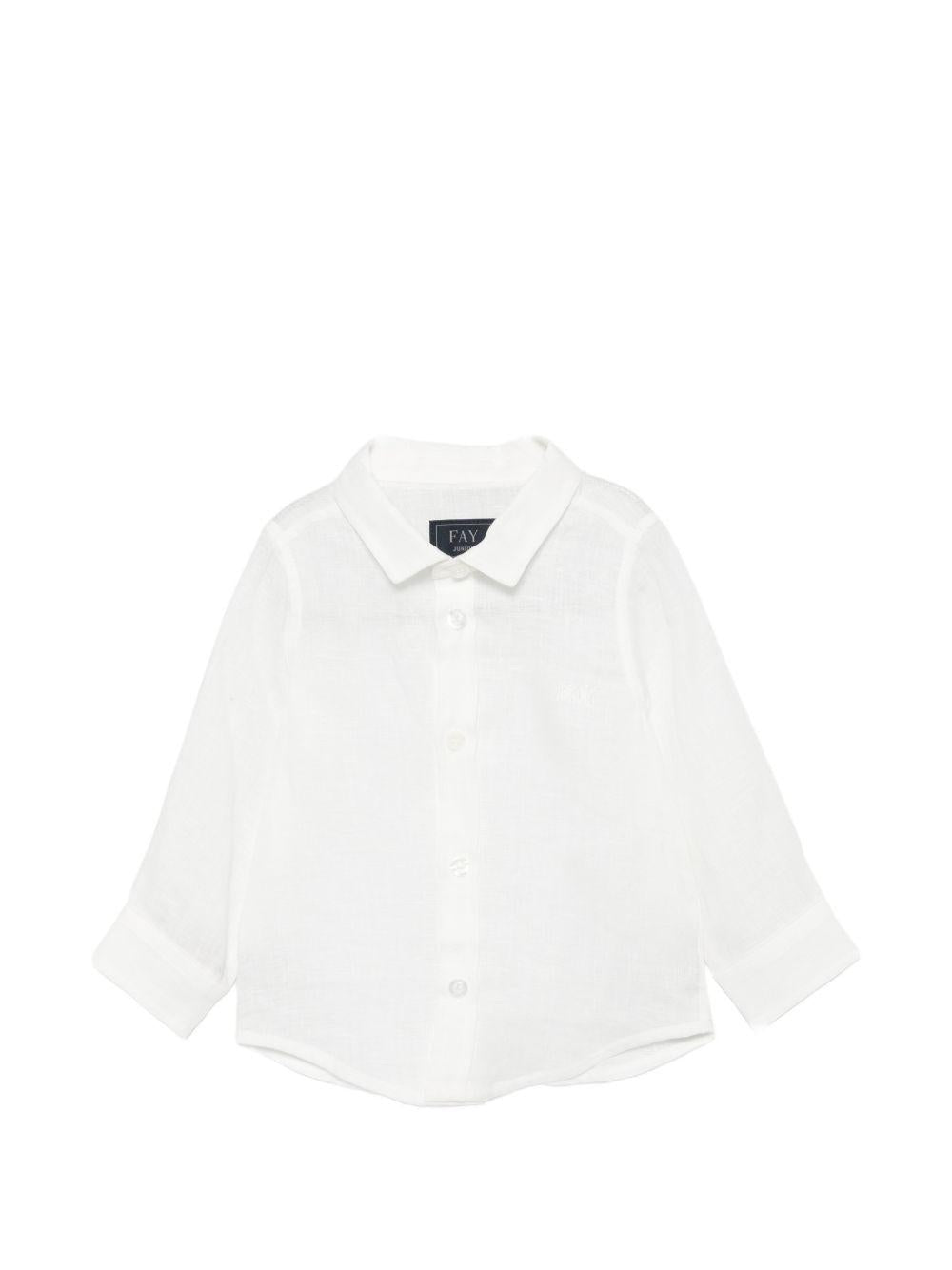 Camicia per neonato Fay Kids bianca con colletto classico FY5500 Z3681 101 FAY KIDS