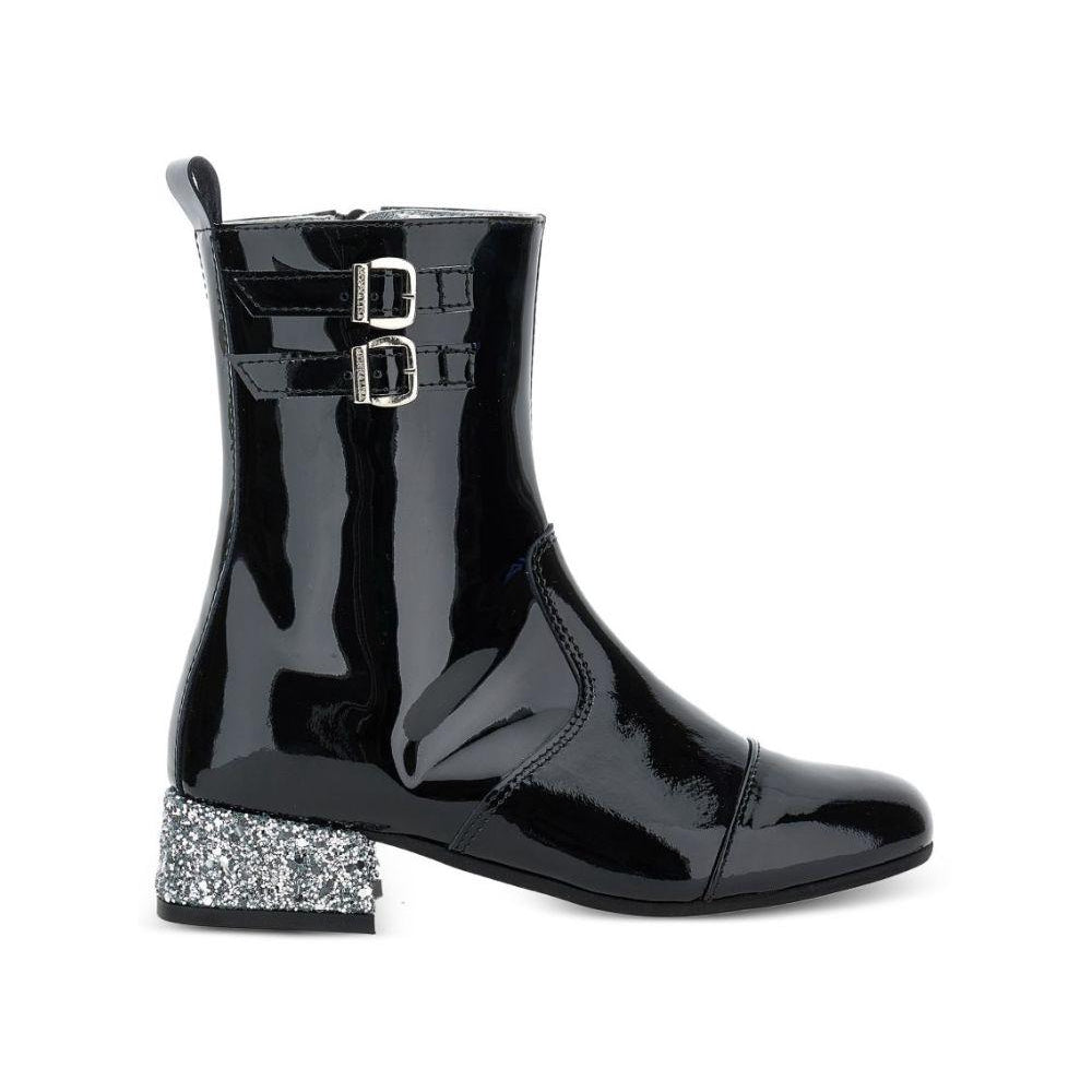 Stivali per bambina Monnalisa Kids neri con fibbie decorative 87H001 8770 0050 MONNALISA KIDS