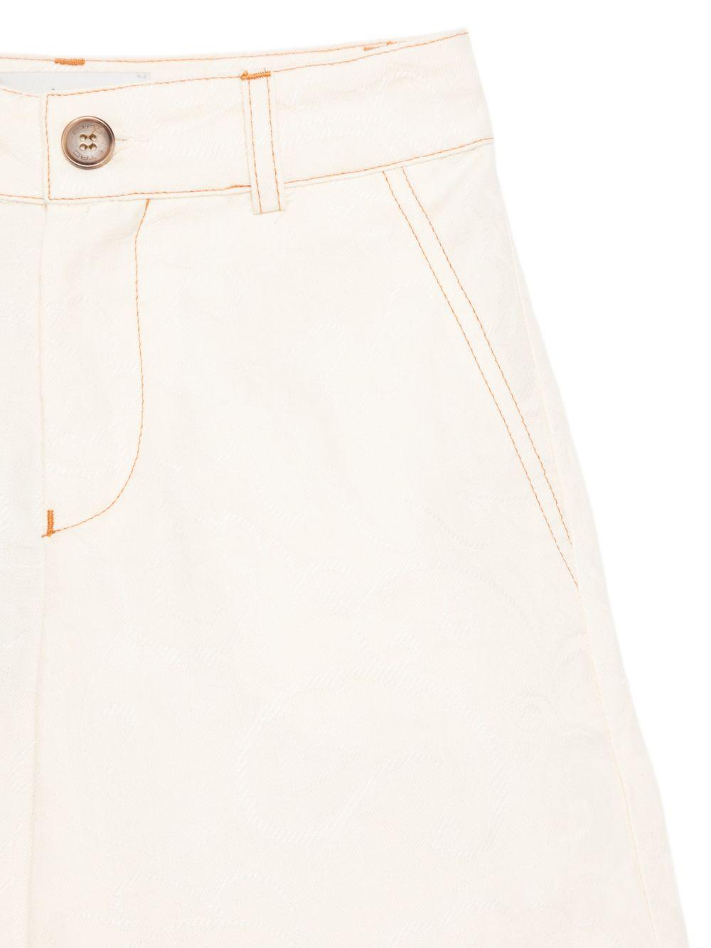 Shorts per bambino Etro Kids bianco con Pegaso ricamato sul retro GY6P09 I0308 105 ETRO KIDS