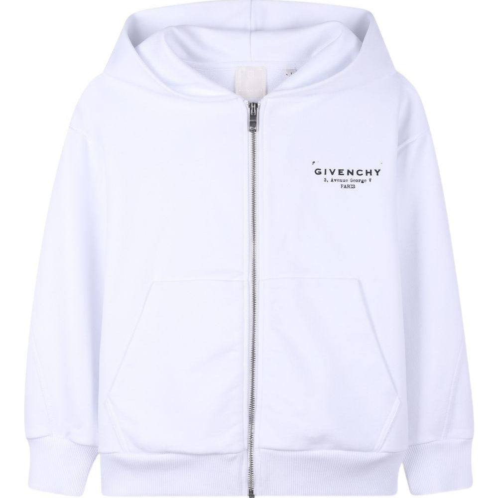 Felpa per bambino Givenchy Kids bianca con logo sul davanti H31076 10P GIVENCHY KIDS