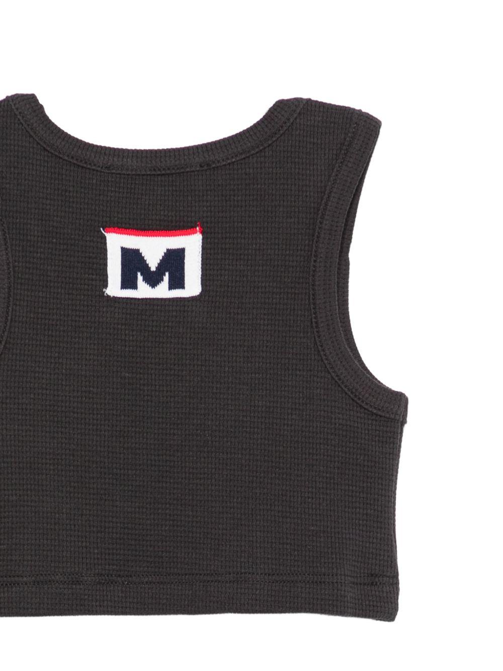 T-shirt per bambina MSGM Kids nera senza maniche S6MSJGTA030 102 MSGM KIDS