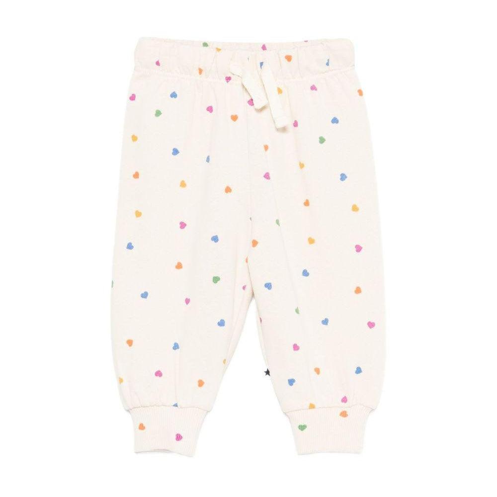 Pantaloni Selena per neonata Molo rosa con stampa a cuori 6S26I205 9537 MOLO KIDS