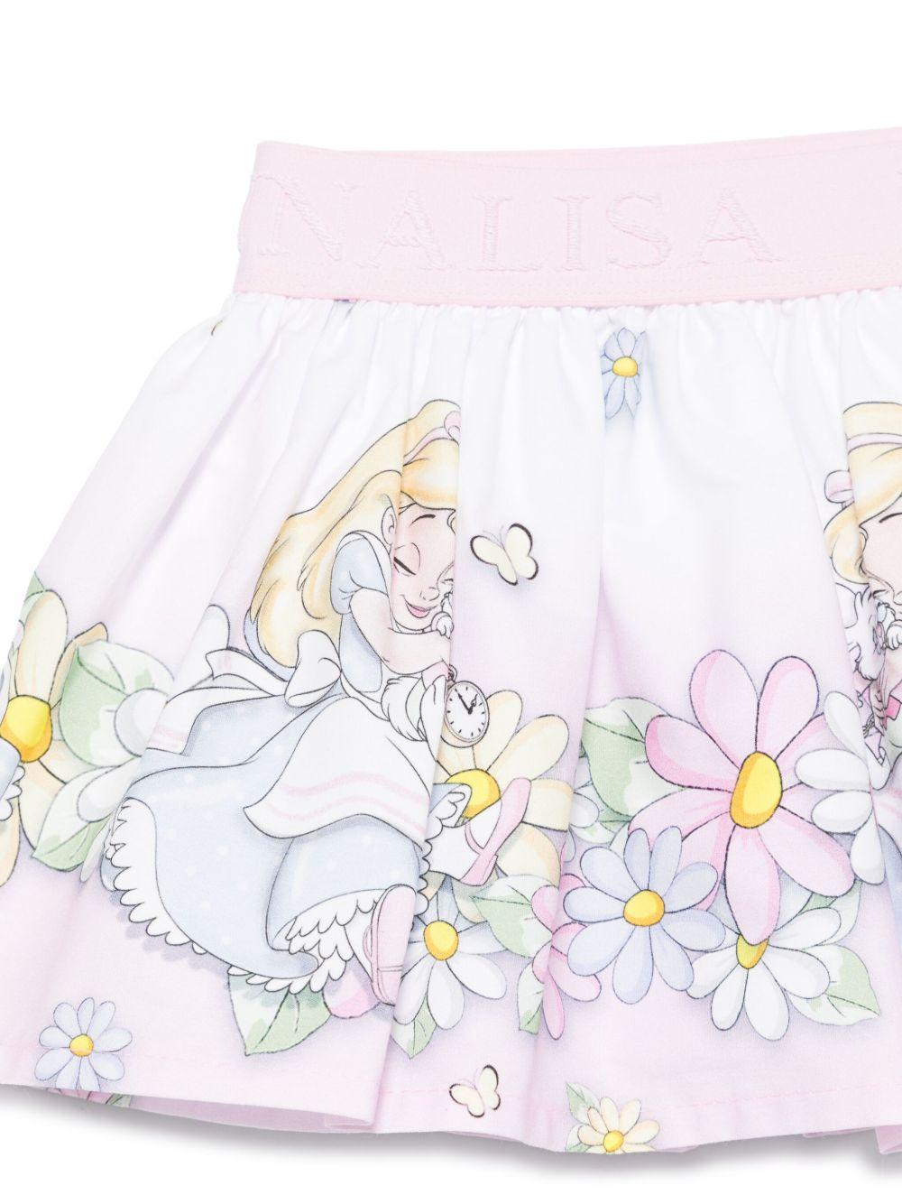 Gonna Alice MONNALISA x Disney per neonata Monnalisa rosa con fodera integrale 31E703 5660 9990 MONNALISA KIDS