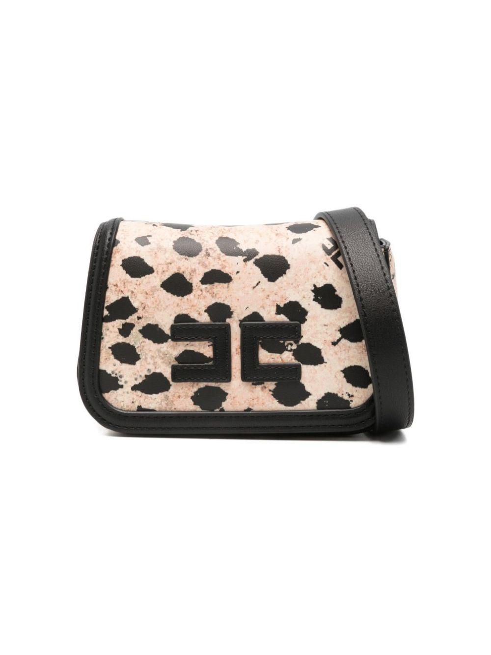 Borsa a spalla mini per bambina Elisabetta Franchi La Mia Bambina nera con stampa animalier EFBO113CTV077 D640 ElISABETTA FRANCHI