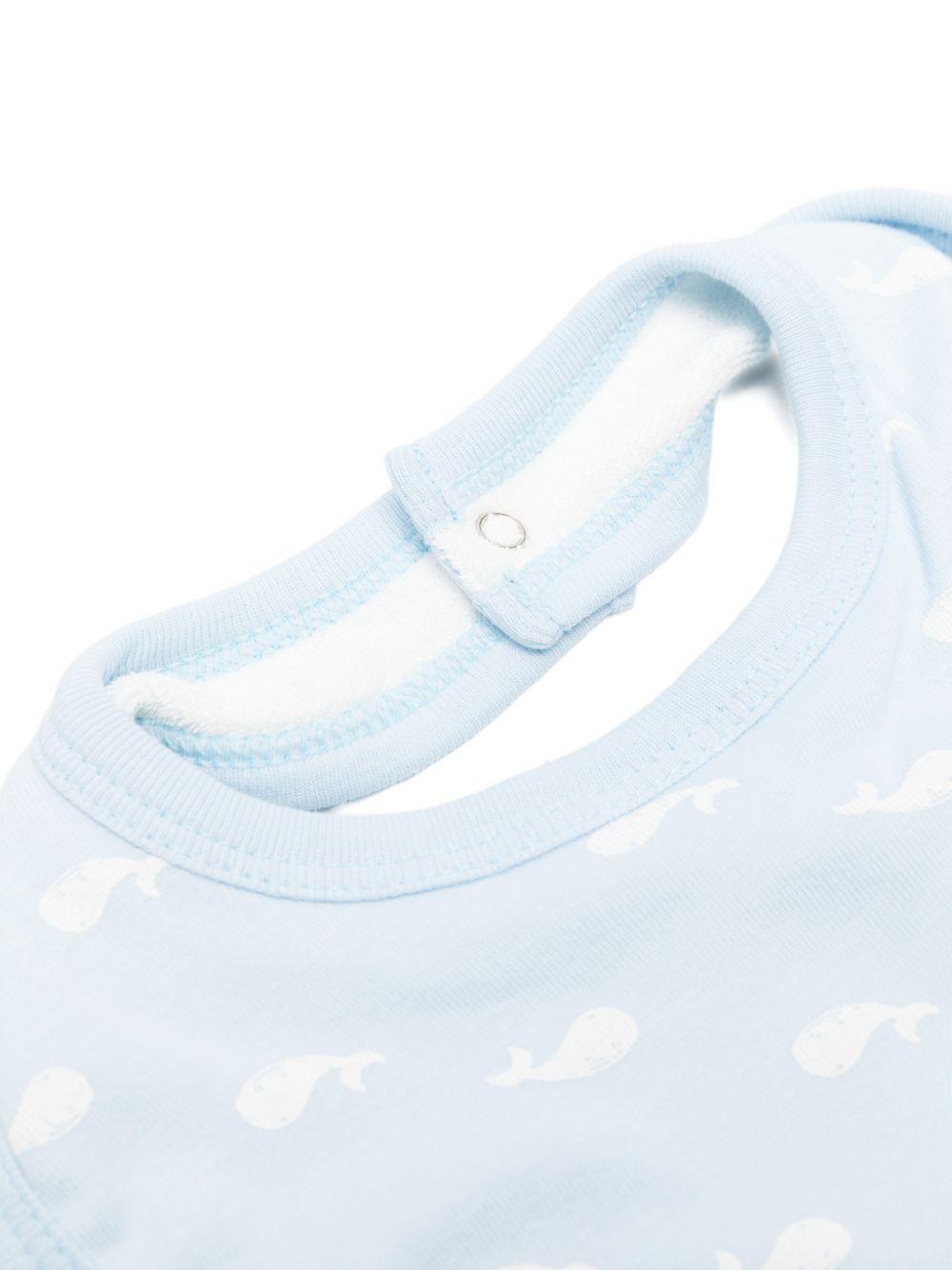 Set di due bavaglini per neonato Petit Bateau azzurri con fantasie diverse A0FFQ 01 PETIT BATEAU KIDS