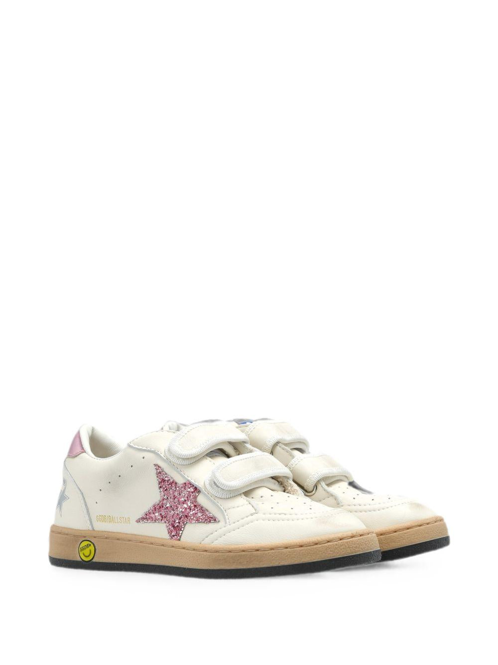 Sneakers per bambina Golden Goose Kids bianche con toppa con stella glitterata F00501F004241 11224 GOLDEN GOOSE KIDS