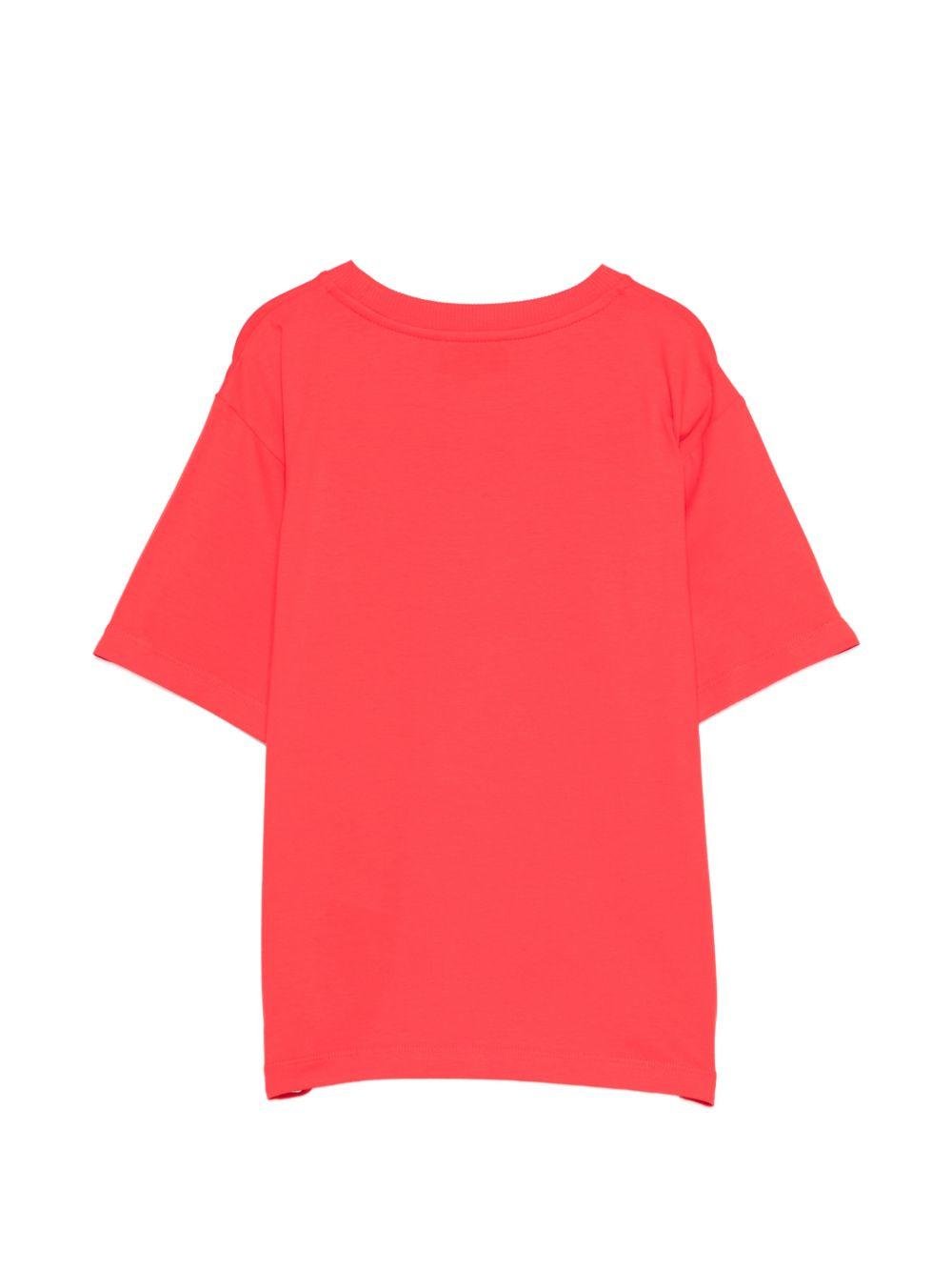T-shirt per bambina Moschino Kids rossa con stampa Teddy Bear HDM076LBA00 50109 MOSCHINO KIDS