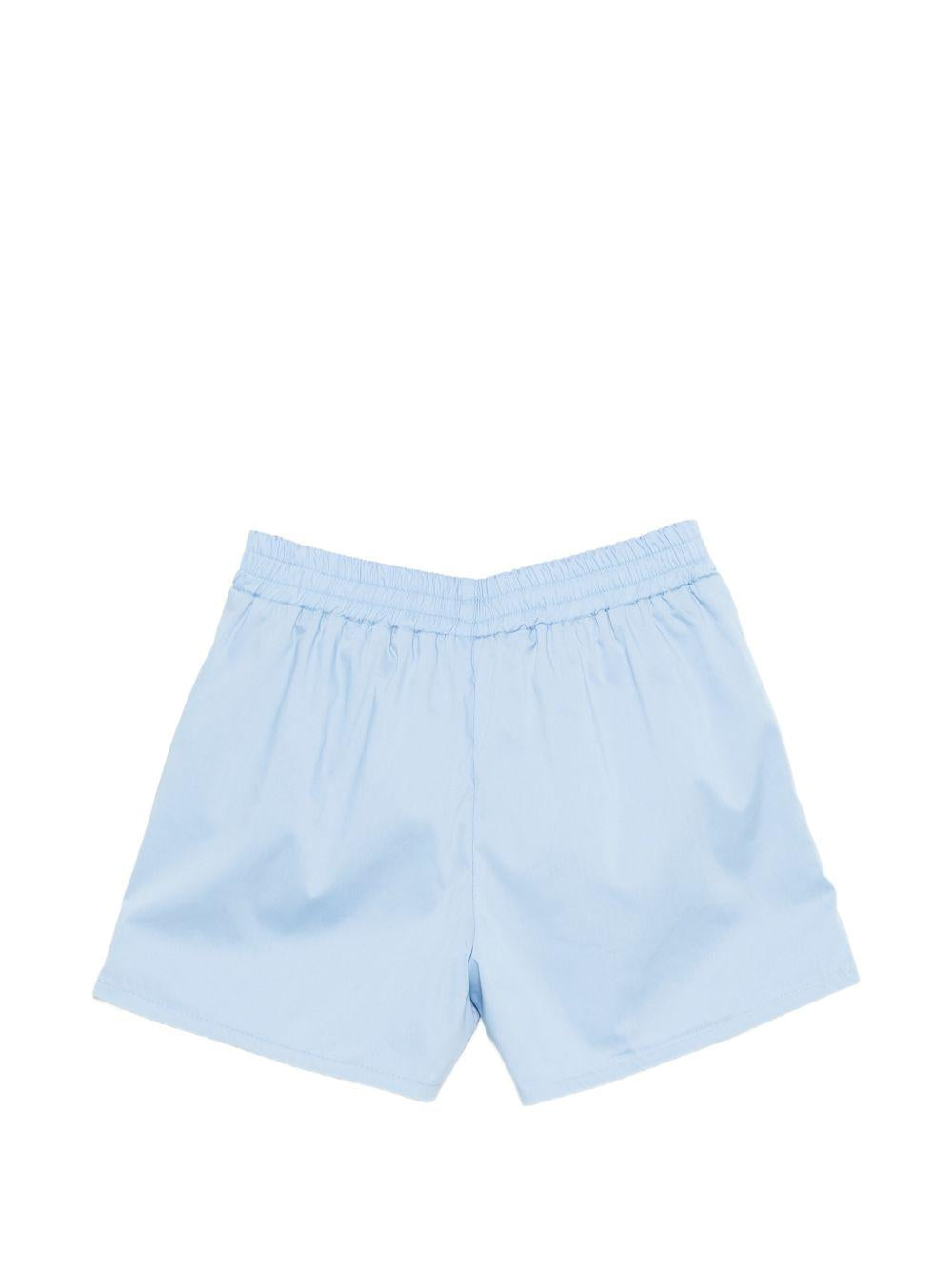 Shorts per bambina MSGM Kids azzurri con logo sul davanti S6MSJGSH022 050 MSGM KIDS
