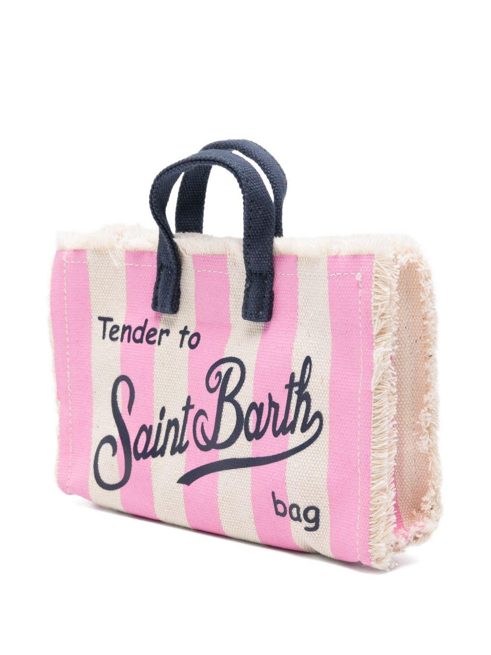 Phone bag MC2 Saint Barth beige e rosa con stampa logo PHONE001 00716L MC2 ST. BARTH KIDS