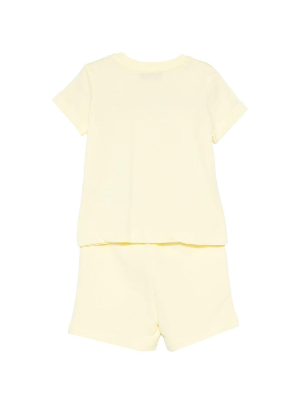 Set due pezzi per neonato MSGM Kids giallo con stampa logo S6MSUNTR264 MS075 MSGM KIDS