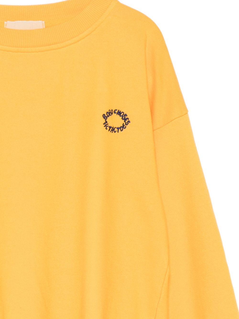 Felpa per bambino Bobo Choses arancione con logo ricamato B225AC033 721 BOBO CHOSES
