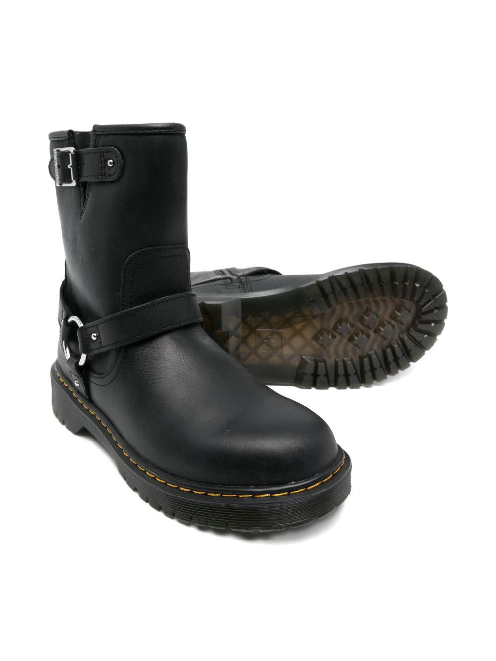 Stivali Genaya per bambina Dr. Martens Kids neri con dettaglio fibbia 41488001 GENAYA Dr martens kids