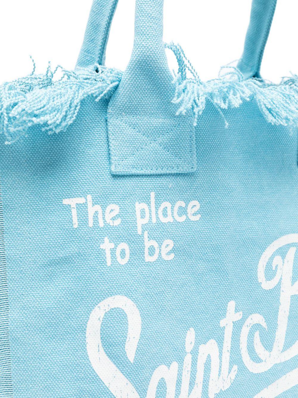 Borsa Vanity MC2 Saint Barth azzurra con logo stampato sul davanti VANI001 00165L MC2 ST. BARTH KIDS