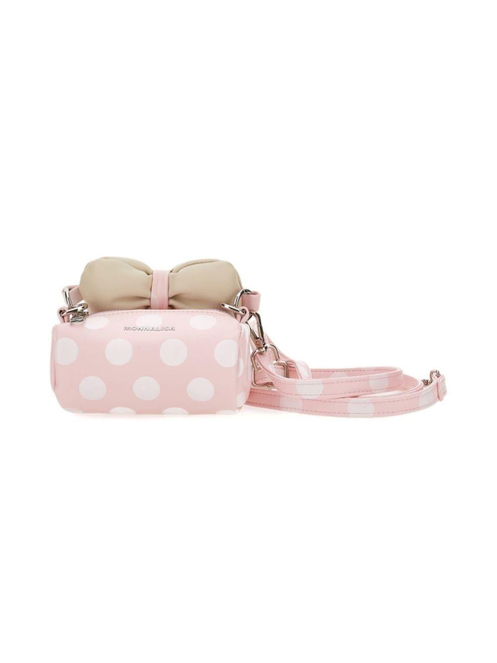 Borsa per bambina Monnalisa rosa con stampa a pois 39G004 7098 0090 MONNALISA