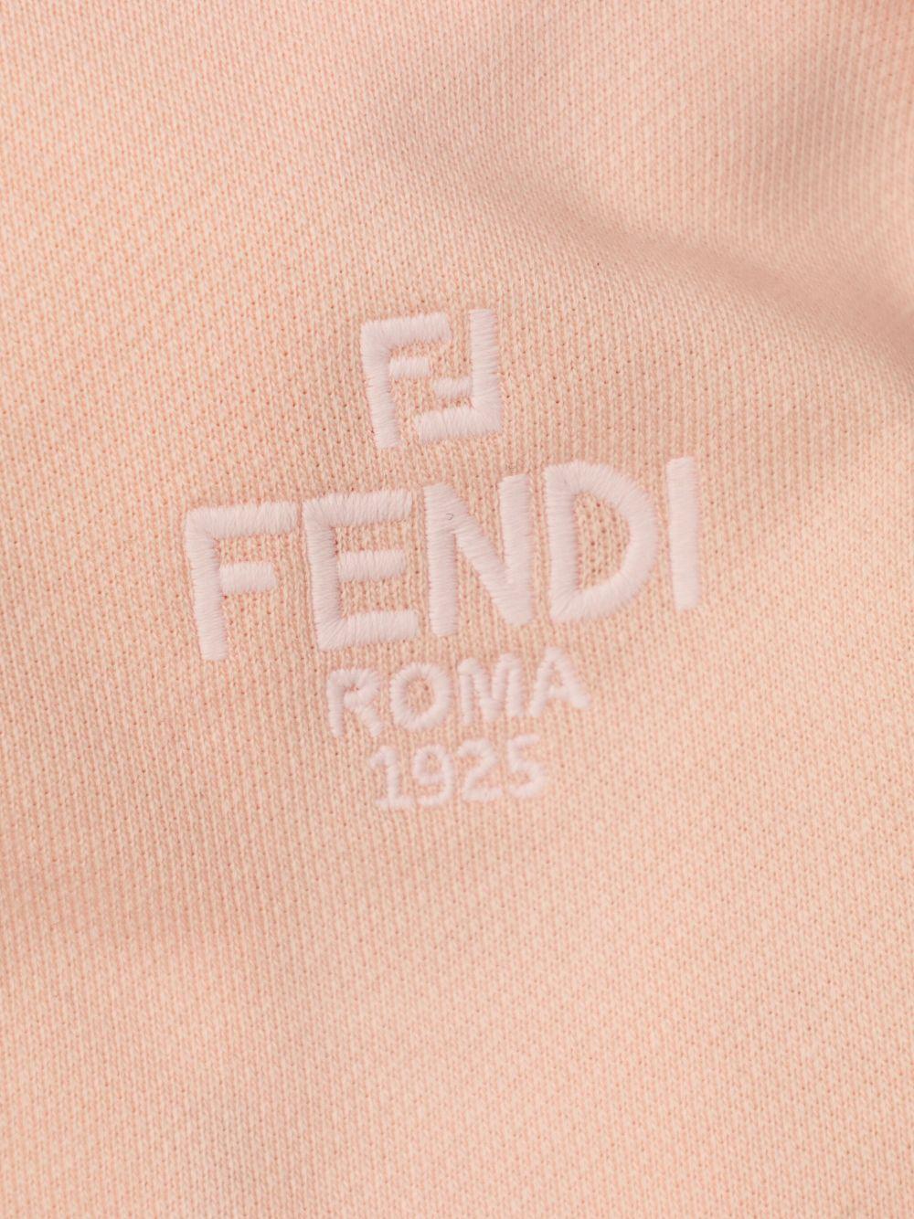 Felpa per neonata Fendi Kids rosa con logo ricamato BUH086 5V0 F0ZKY FENDI KIDS