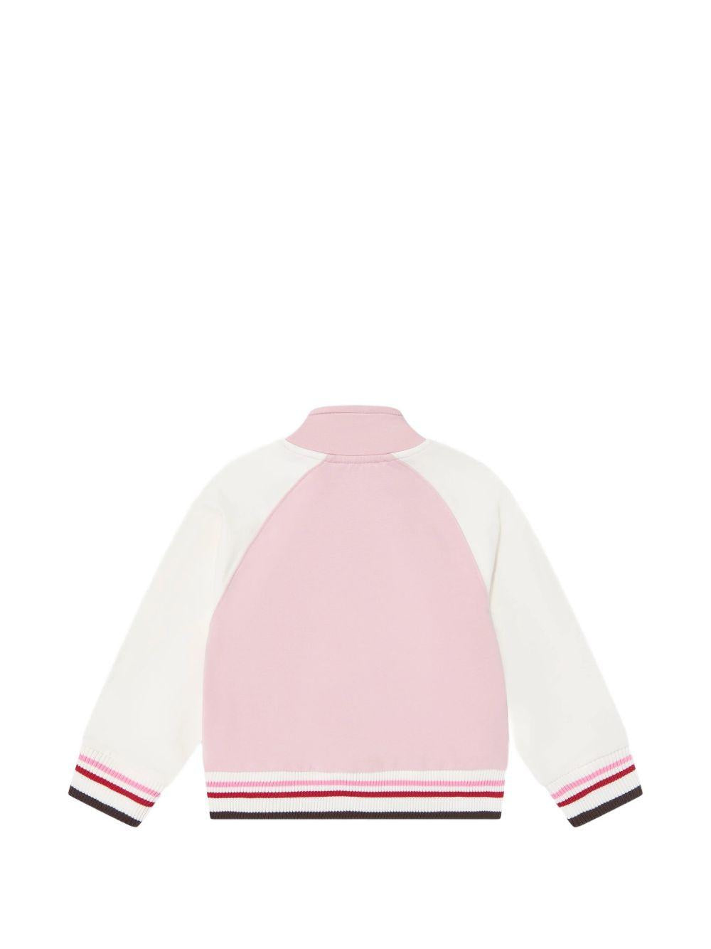 Felpa per bambina Monnalisa Kids rosa con ricamo a fiori sul davanti 19H801 8006 094F MONNALISA KIDS