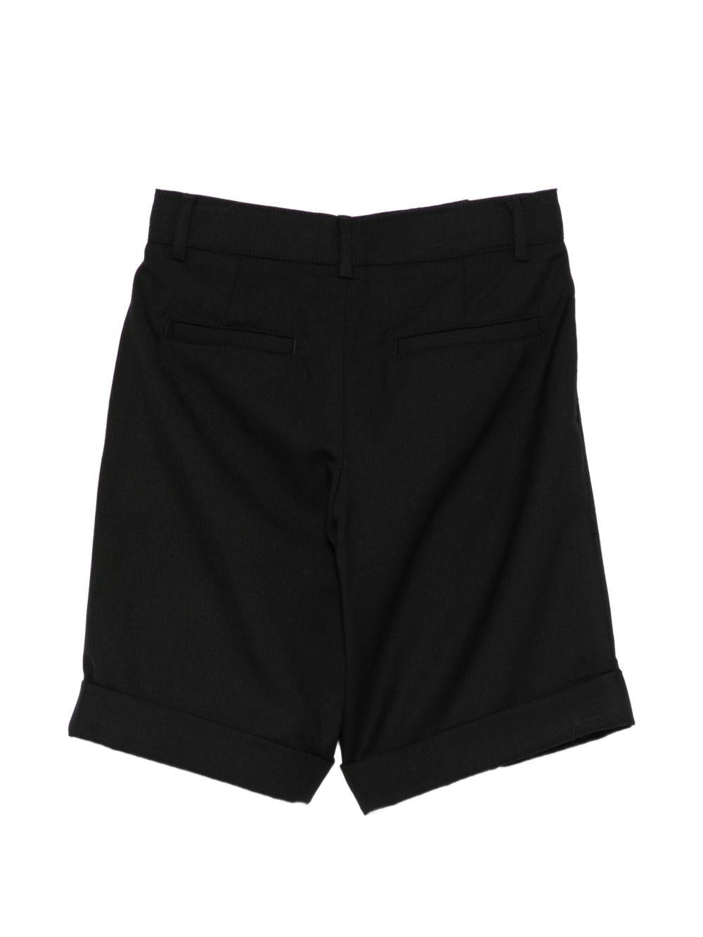 Shorts per bambina Balmain Kids neri con bottone dorato BY6R99 I0196 930OR BALMAIN KIDS