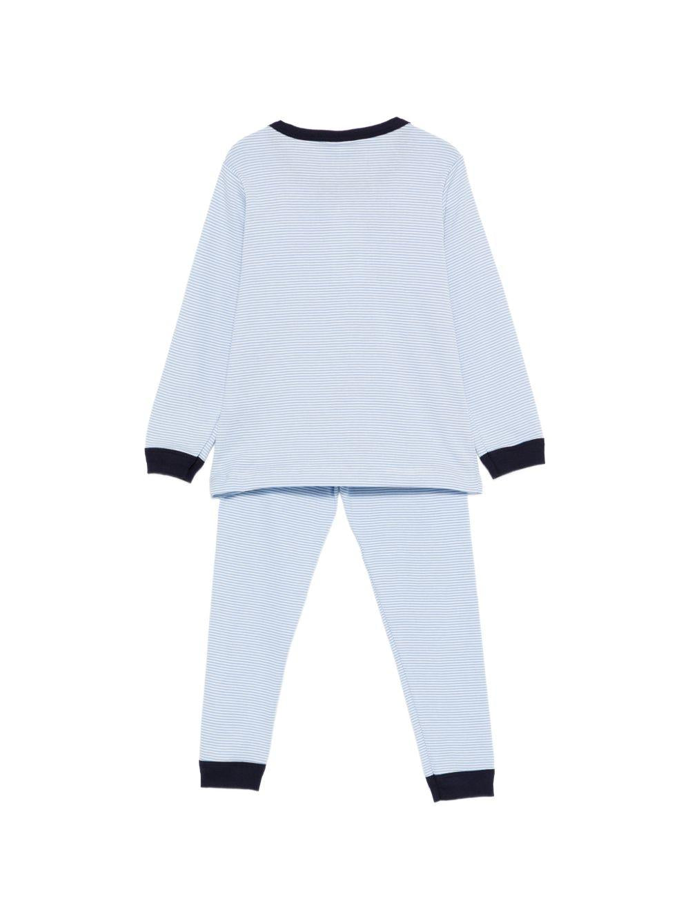 Pigiama per bambino Petit Bateau azzurro chiaro a maniche lunghe A0FCC 01 PETIT BATEAU