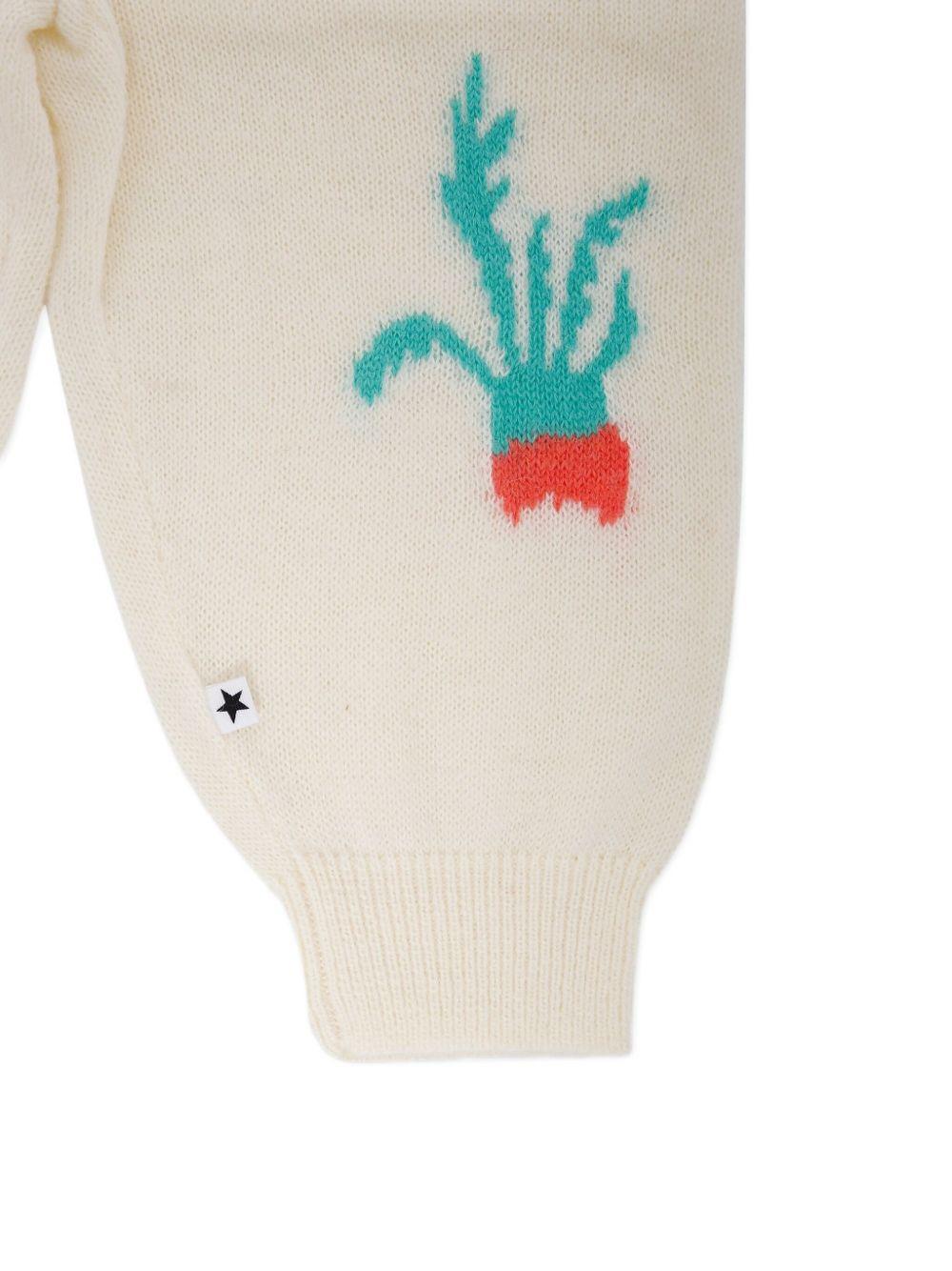 Pantaloni per neonata Molo beige chiaro con intarsio 4W25I209 9653 MOLO