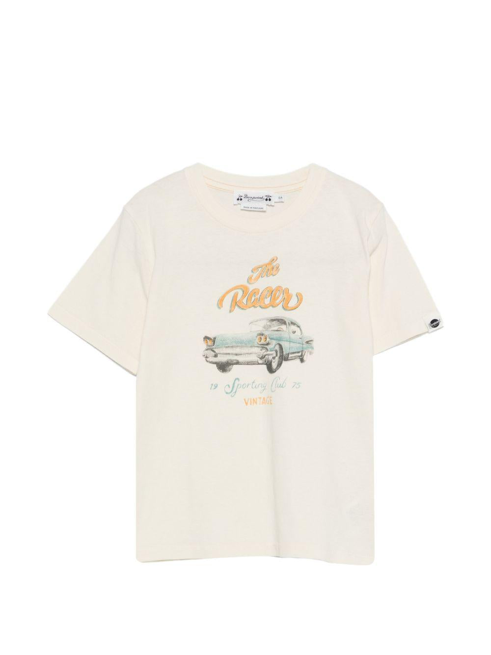 T-shirt per bambino Bonpoint bianca con stampa grafica S06BTSK00025 104 BONPOINT KIDS