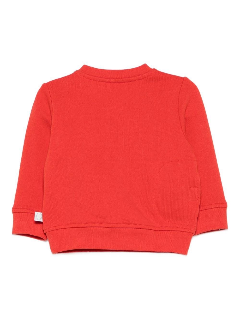 Felpa per neonato Stella McCartney Kids rosso con stampa Babbo Natale TX4620 Z3059 421 STELLA McCARTNEY KIDS