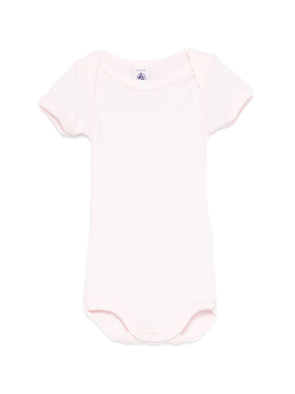Set tre body per neonata Petit Bateau rosa con varie stampe A0FT2 00 PETIT BATEAU KIDS