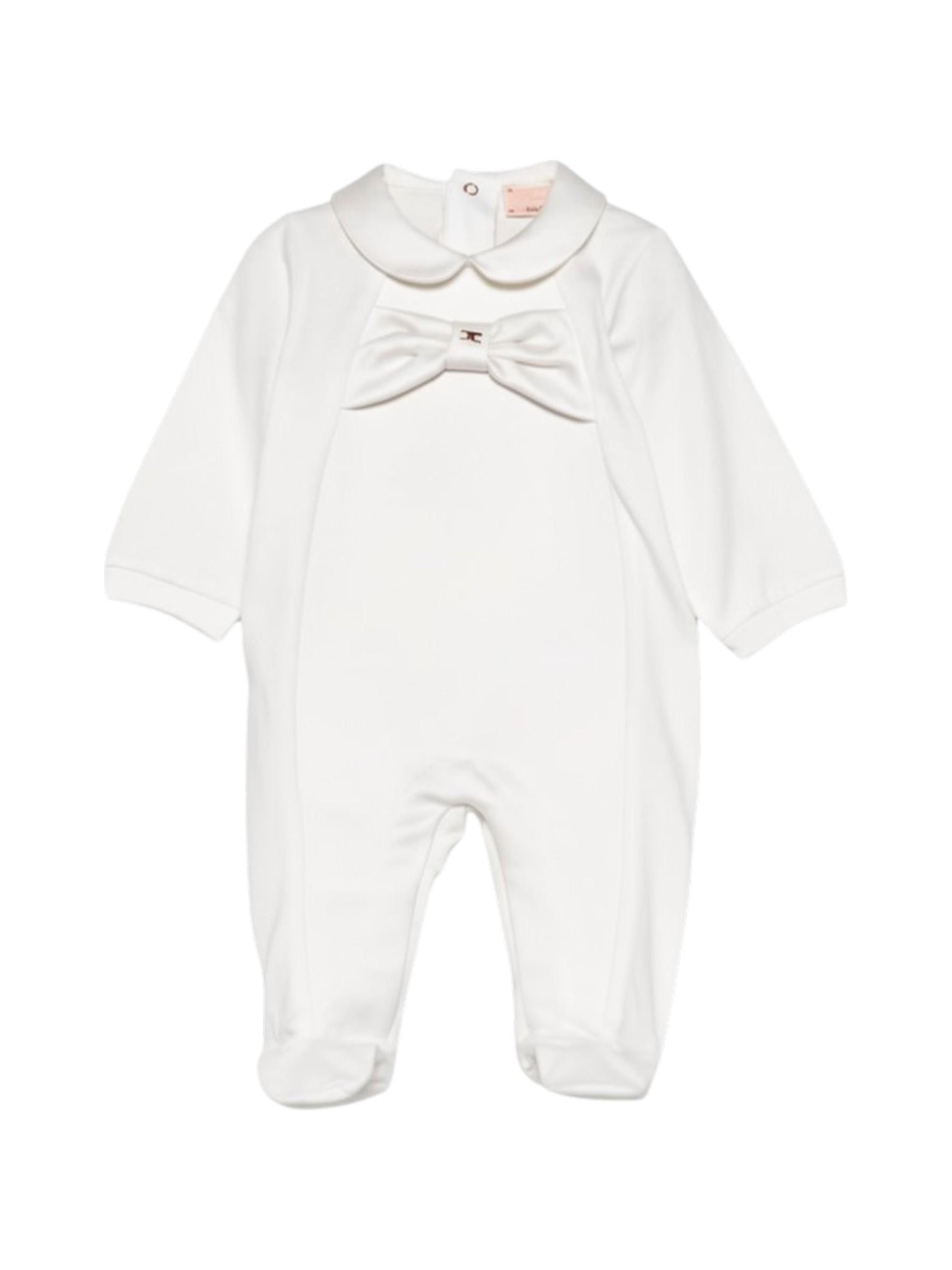 Tutina per neonata Elisabetta Franchi La Mia Bambina bianca con dettaglio fiocco ENTU1540RA016 0004 ElISABETTA FRANCHI KIDS