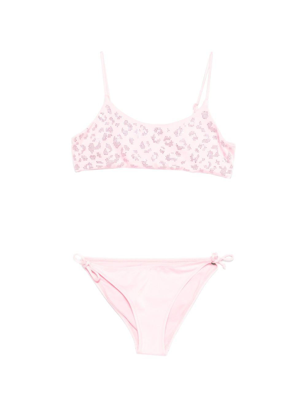 Set 2 pezzi da bagno per bambina MC2 Saint Barth Kids rosa con coulisse JAI0001 00852L MC2 ST. BARTH KIDS