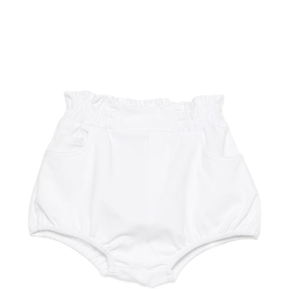Shorts per bambina Douuod Kids bianchi con elastico in vita DY6A69 J0371 100 DOUUOD KIDS