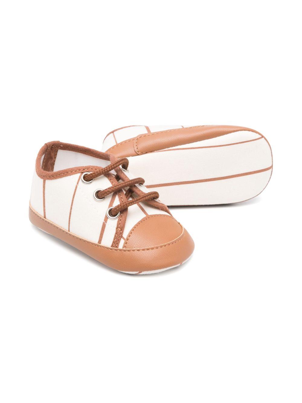 Sneakers primi passi per neonato Colorichiari beige a righe MN958141 4776 28 COLORICHIARI