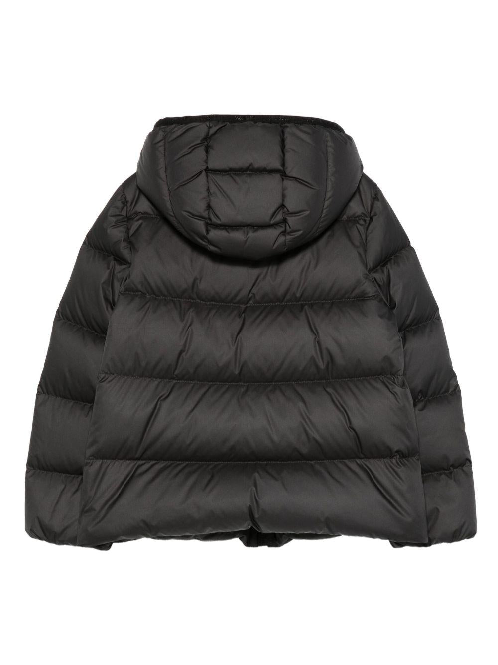 Giacca Beulah per bambina Moncler Enfant nera con cappuccio K29541A0004054AQE 999 MONCLER ENFANT